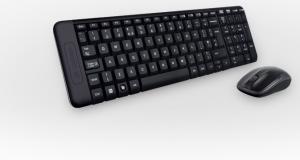 Bộ bàn phím chuột không dây Logitech MK220 Wireless (USB/đen)
