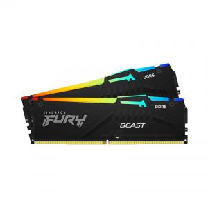Ram Desktop Kingston Fury Beast RGB (KF556C40BBAK2-32) 32GB (2x16GB) - DDR5 5600MHz